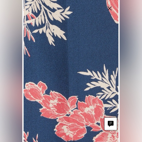 NWT Nordstrom Rowa floral midi lined dress 
Size medium navy blue,red and white - Picture 5 of 11